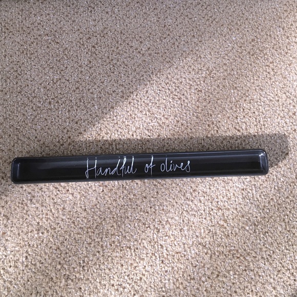 Ceramic olive tray with script - Picture 1 of 8